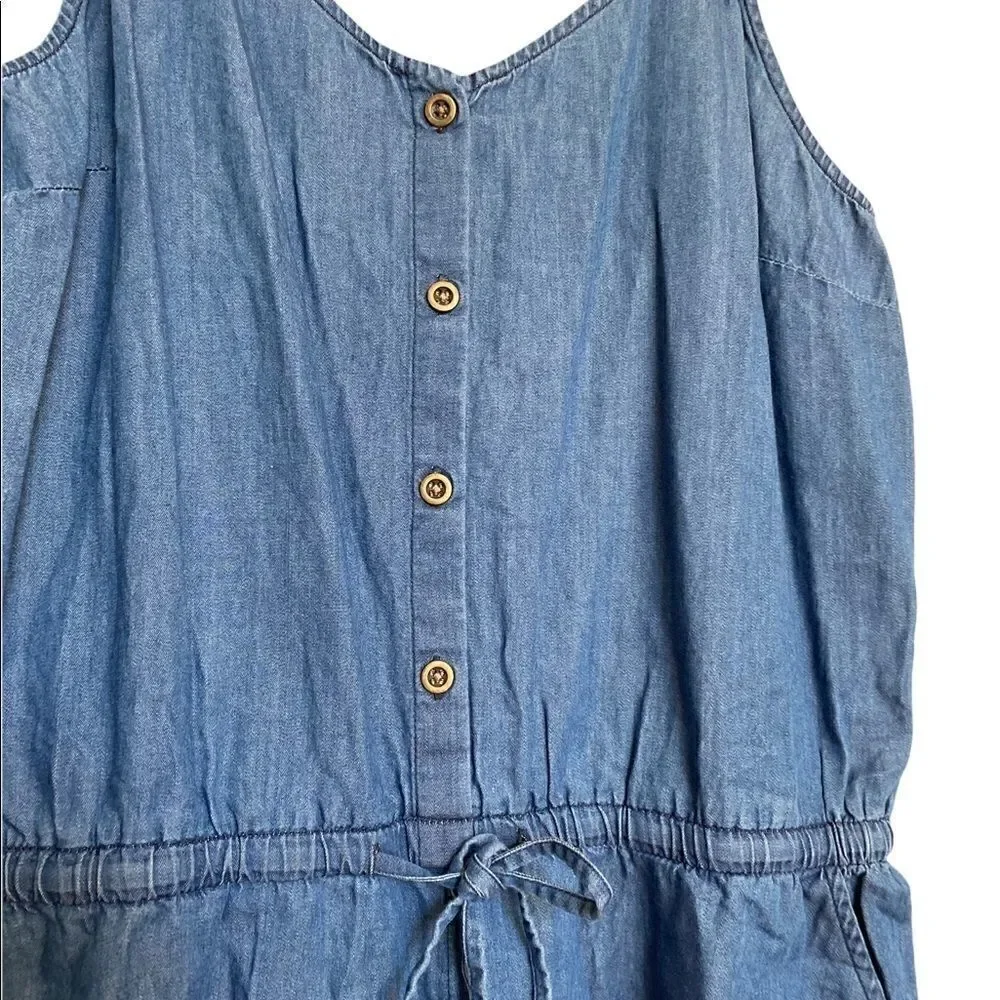 NWT Old Navy Chambray Drawstring Romper SP